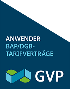 Wir wenden die Tarifverträge des GVP an GVP Anwender der BAP/DGB Tarifverträge